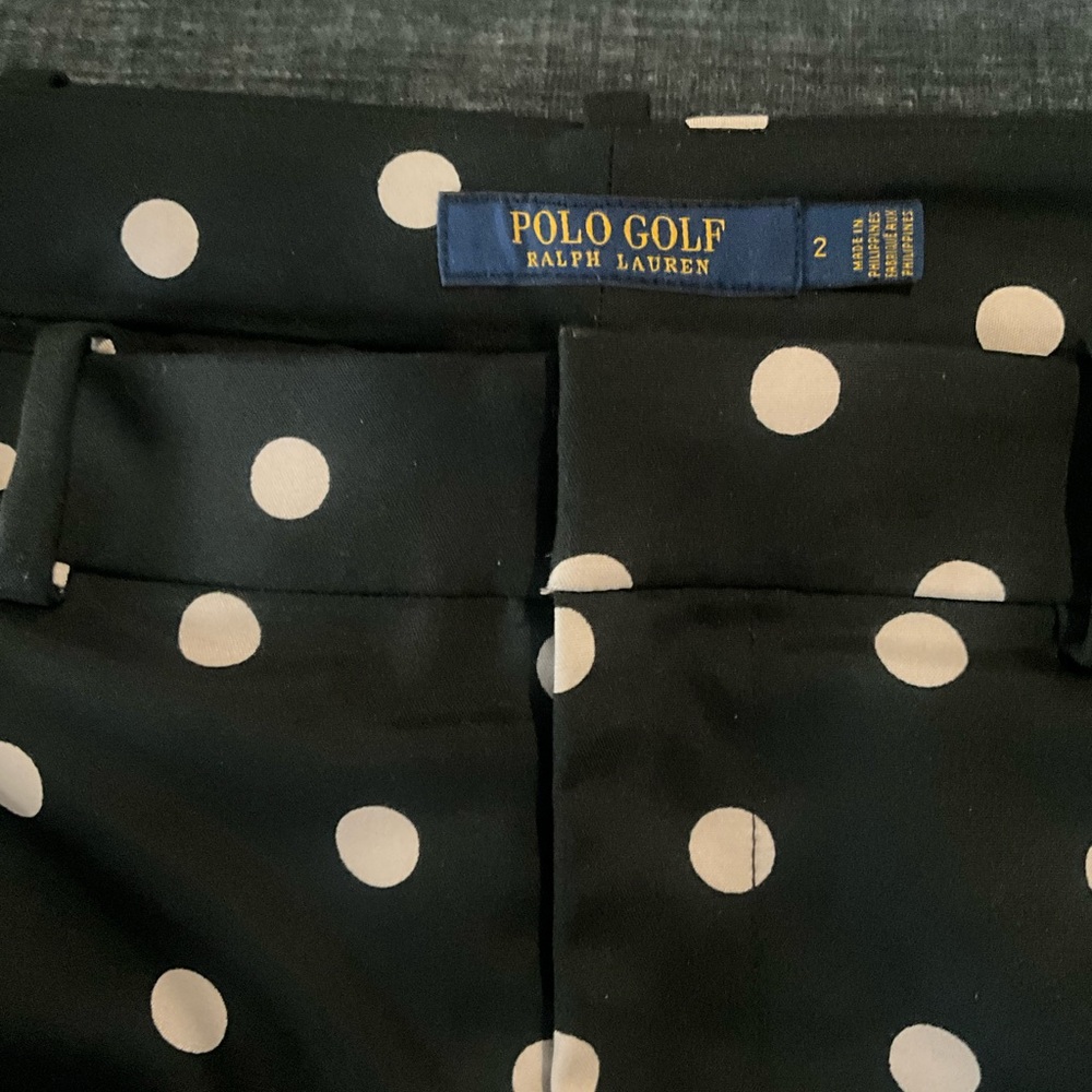 Polo by Ralph Lauren Black and White Polka Dot Pants